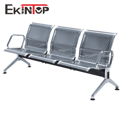 ที่เท้าแขนโครเมียม สนามบิน เก้าอี้ห้องรอ 4 ที่นั่งสำหรับแผนกต้อนรับ OEM