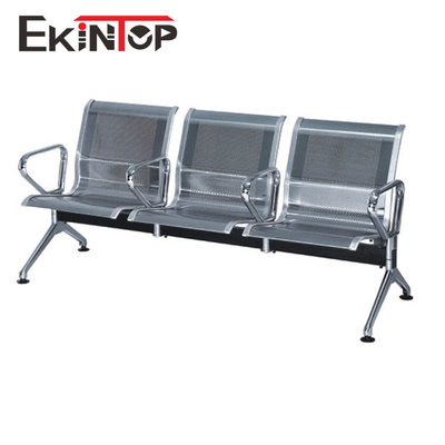 ที่เท้าแขนโครเมียม สนามบิน เก้าอี้ห้องรอ 4 ที่นั่งสำหรับแผนกต้อนรับ OEM