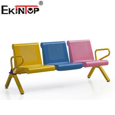 เบาะรองนั่ง PVC รอเก้าอี้ 3 ที่นั่งสบายสำหรับสถานีรถไฟ ODM