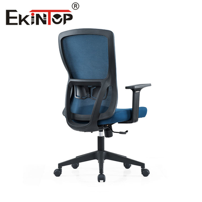เก้าอี้สำนักงาน Ergonomic แบบหมุนได้สีน้ำเงินสำหรับ สำนักงานworks