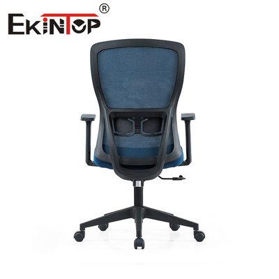 เก้าอี้สำนักงาน Ergonomic แบบหมุนได้สีน้ำเงินสำหรับ สำนักงานworks