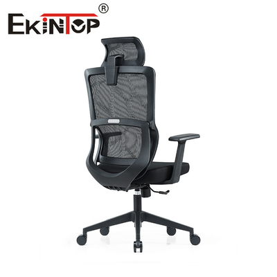 OEM ODM เก้าอี้ที่เหมาะกับการทำงานด้านหลังสูง, เก้าอี้ตาข่ายสีดำพร้อมที่เท้าแขนคงที่