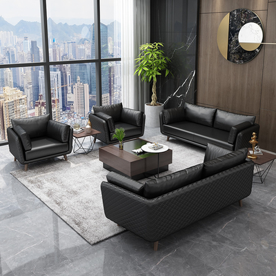 Nordic Modern สำนักงาน โซฟา Convertible ขยายได้ Modular Lambswool วัสดุ