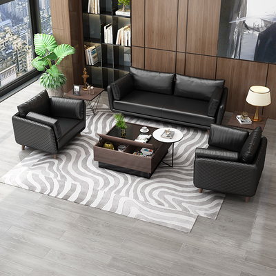Nordic Modern สำนักงาน โซฟา Convertible ขยายได้ Modular Lambswool วัสดุ
