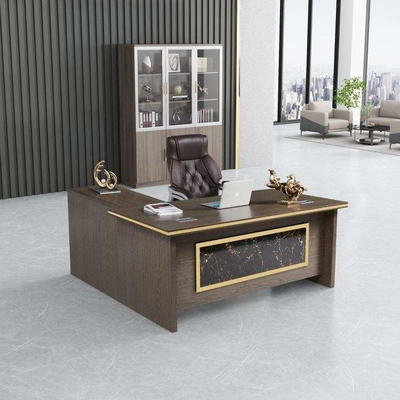 L Shape Modern Style โต๊ะเมลามีนวัสดุสำหรับ สำนักงานworks ODM