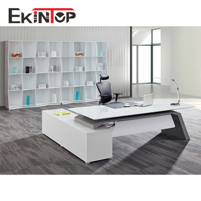 โต๊ะทำงานผู้บริหารสีขาวโค้ง, โต๊ะผู้บริหารเฟอร์นิเจอร์สำนักงาน OEM ODM