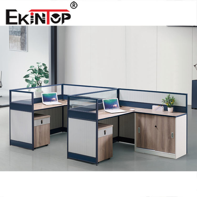 ทางการค้า Modern 4 Seater สำนักงาน Workstation Furniture ได้รับการรับรองมาตรฐาน ISO9001