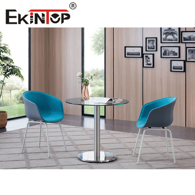 Modern Office Conference Table Glass Desktop สำหรับการประชุมฝึกอบรม