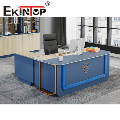 สไตล์การออกแบบ Office Boss Desk Executive L Shaped Boss โต๊ะคอมพิวเตอร์