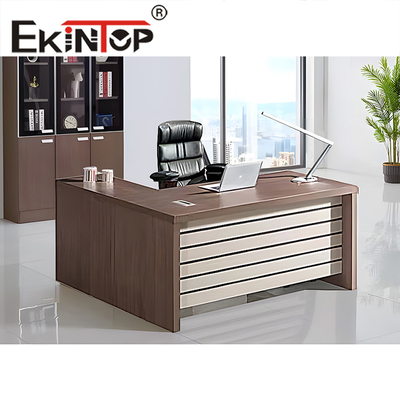 บิ๊กโมเดิร์นหรูหราโต๊ะทำงานเฟอร์นิเจอร์ MFC CEO Table สำหรับ Boss Office