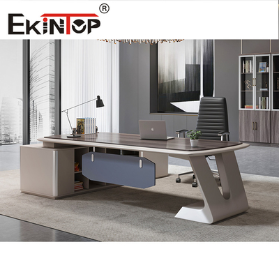 Ergonomic Modern Office Table Manager โต๊ะทำงานโลหะรูปตัว Gabrielle L