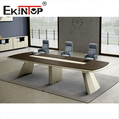 E1 เกรด MDF Board Conference Table Room Departmental Sectional
