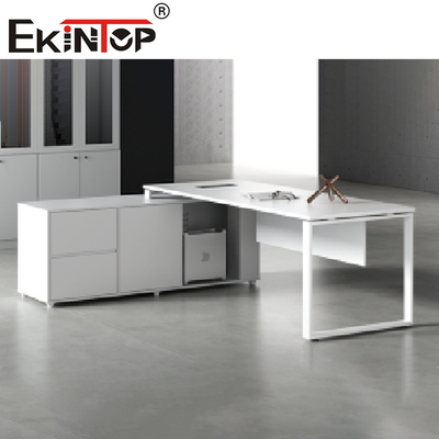 Modern Wood Top Executive Office Furniture โต๊ะทำงานคอมพิวเตอร์ขยายได้