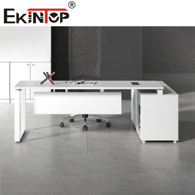 Modern Wood Top Executive Office Furniture โต๊ะทำงานคอมพิวเตอร์ขยายได้