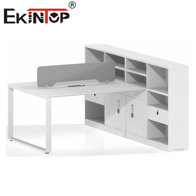 2-8 คน Office Partition Workstation System Furniture รูปทรงสี่เหลี่ยมผืนผ้า