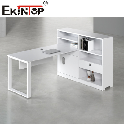 2-8 คน Office Partition Workstation System Furniture รูปทรงสี่เหลี่ยมผืนผ้า