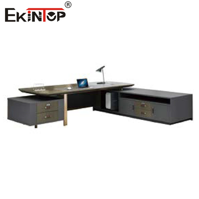 เฟอร์นิเจอร์โต๊ะทำงานผู้บริหาร Wood Morden L Shaped สำหรับธุรกิจที่บ้าน