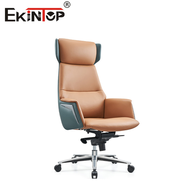 OEM 350 มม อลูมิเนียมฐานหนังเก้าอี้ห้องนั่งเล่นสไตล์โมเดิร์น