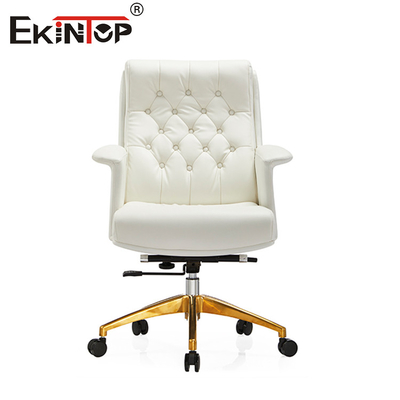 ขาวบริหารหนังสํานักงานเก้าอี้ Mechanism Multifunctional