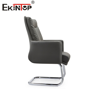 Pu ergonomic โรงงานเก้าอี้หนังที่มีรองหัวกระดูกสันหลังหมุน