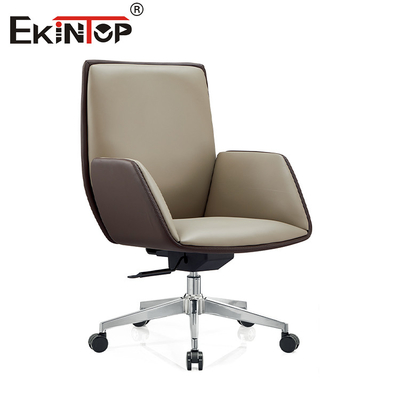 หลังสูง Pu Swivel กรรมการหนังสํานักงานเก้าอี้สําหรับห้องนั่งเล่น