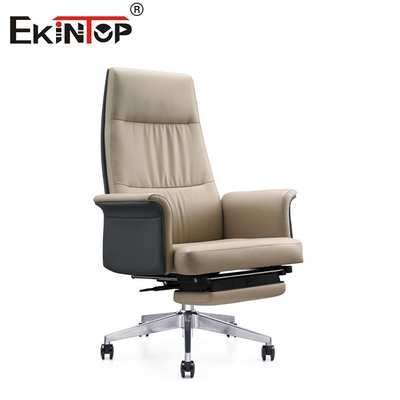 เก้าอี้สํานักงานหนังประกอบการหลายฟังก์ชัน ergonomic โฟมพับความหนาแน่นสูง