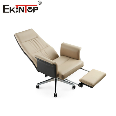 เก้าอี้สํานักงานหนังประกอบการหลายฟังก์ชัน ergonomic โฟมพับความหนาแน่นสูง