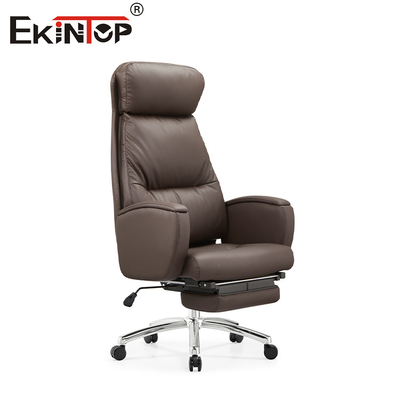 ที่กําหนดเอง สํานักงาน Ergonomic Executive PU โต๊ะหนัง โต๊ะทํางานคอมพิวเตอร์