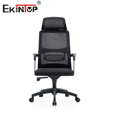 เก้าอี้สํานักงานหลังสีดําที่สามารถหายใจได้ด้วยเครือข่าย มีฟังก์ชันหมุน PP Armrest