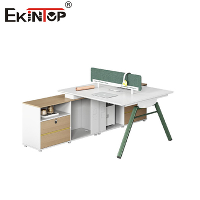 โมเดิร์นเวิร์กสเตชันขาเหล็กฐานโต๊ะทำงานเฟอร์นิเจอร์โลหะ Modular