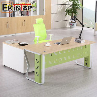 Walnut Manager โต๊ะทํางานผู้บริหาร โต๊ะทํางานมุมไม้แบบโมเดิร์น