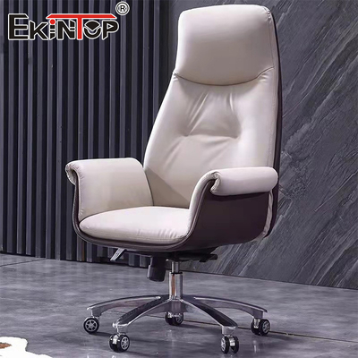เก้าอี้นอนหนังแบบ ergonomic หลังสูง PU เก้าอี้สํานักงานพาณิชย์