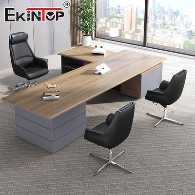 รูปแบบโมเดิร์น โต๊ะทํางานหนังหลังสูง รูปแบบ ergonomic โต๊ะเขียน