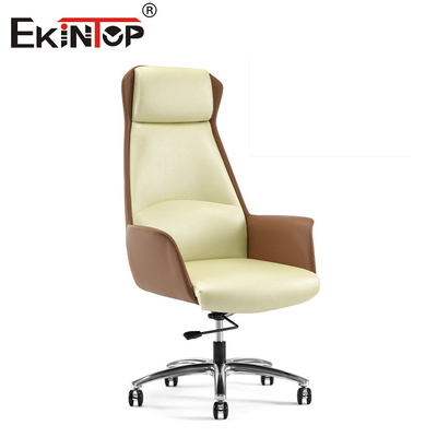เก้าอี้ออฟฟิศผิวหนังยาวหลัง สไตล์โมเดิร์น ดีไซน์ ergonomic