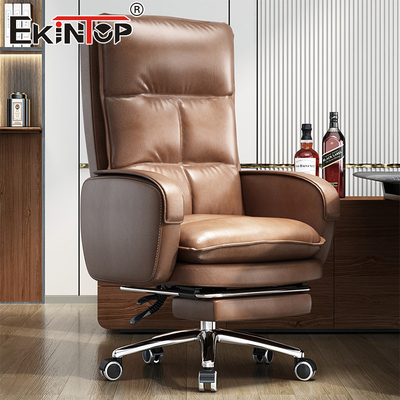 ปรับความสูงได้สบายหนัง Office เก้าอี้ Headrest Home Office Desk เก้าอี้