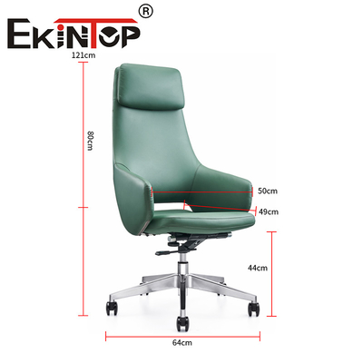 กรรมการปรับได้ เก้าอี้สํานักงานหรูหรา โบสหมุน ergonomic เก้าอี้หนัง Vegan