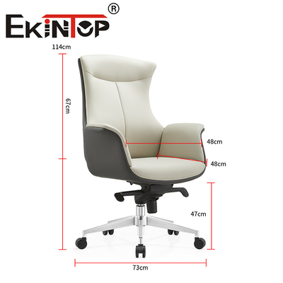 เก้าอี้สํานักงาน Recliner หนัง โมเดิร์น ประกอบการ ปรับเก้าอี้สํานักงานหนังวัว