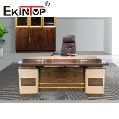 ไม้ MDF E1 Partilce Board ชุดโต๊ะทำงานผู้บริหารเฟอร์นิเจอร์สำนักงานทันสมัย ​​L Shape