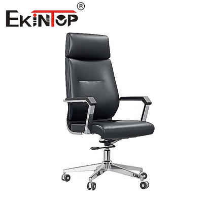 เก้าอี้สำนักงานหนังแท้ปรับระดับได้สไตล์โมเดิร์นตามหลักสรีรศาสตร์OEM