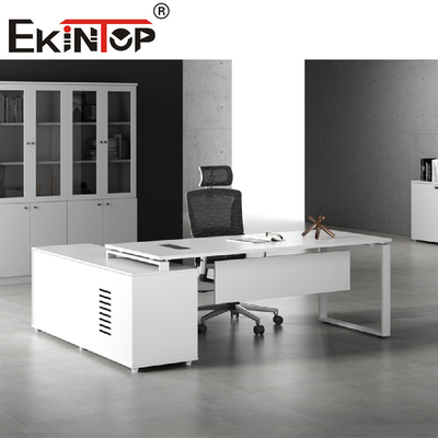 Modern Wood Top Executive Office Furniture โต๊ะทำงานคอมพิวเตอร์ขยายได้