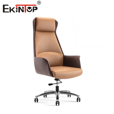 เก้าอี้ออฟฟิศผิวหนังยาวหลัง สไตล์โมเดิร์น ดีไซน์ ergonomic