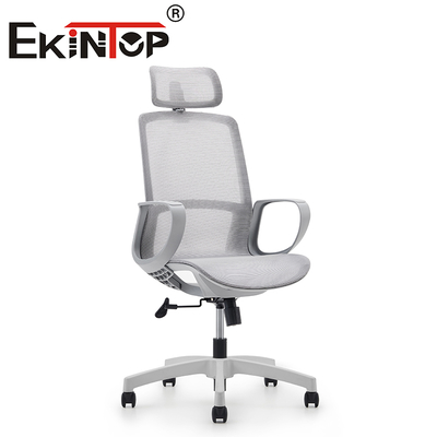 เก้าอี้สํานักงานสีขาว เก้าอี้หลังสูง โมเดิร์น เก้าอี้สํานักงาน ergonomic Luxury Mesh Back Chair